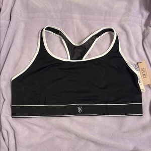 Victoria's Secret Black Sports Bra with White Accents